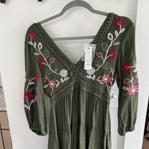 A Francesca’s olive mini dress